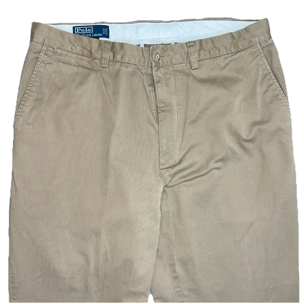 Polo Ralph Lauren Mens Classic Fit Chino Khaki Straight Leg Pants 35x30 Tan